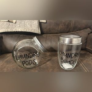 Customized Vinyl Glass containers (selling set together)